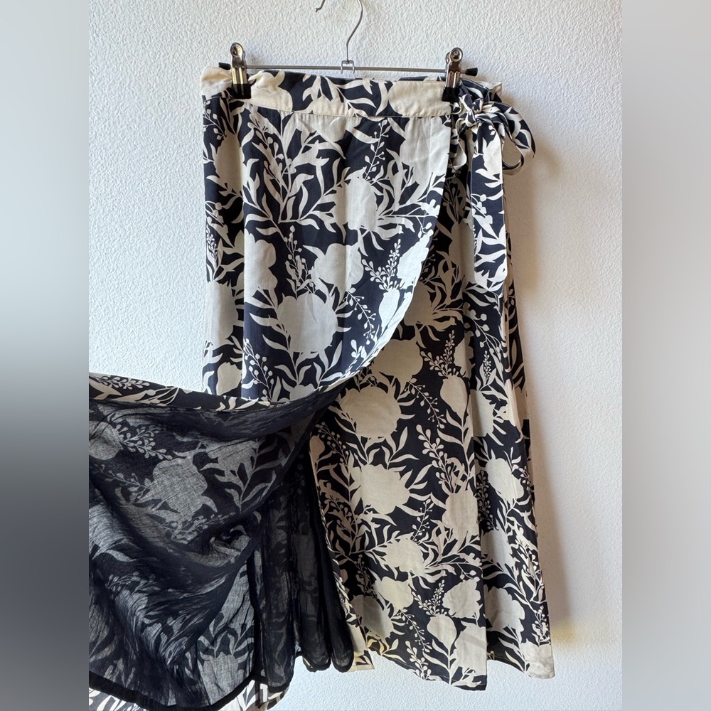 Tribe Alive 100% Silk Floral Skirt